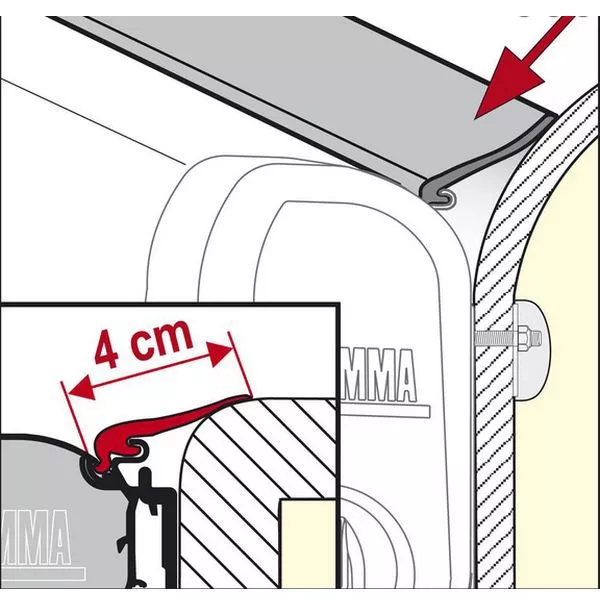 Dichtband Fiamma Rain Guard M 1 Dichtband Fiamma Rain Guard M