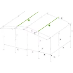 Brand Dachstange Vorzelt Gerade, Stahl 32x1 Mm, 215-300 Cm