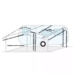 Dwt Vorzelt-Firststange, Stahl 28 X 1mm (170-300 Cm)