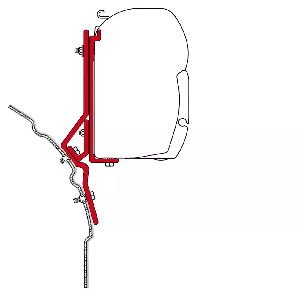 Montageadapter Fiamma KIT VW T4 Lift Roof / Multivan 1 Montageadapter Fiamma KIT VW T4 Lift Roof / Multivan