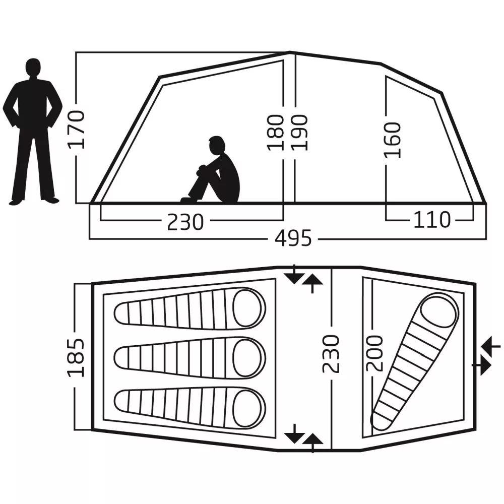 Tunnelzelt Nordisk Reisa 4 PU 2 Tunnelzelt Nordisk Reisa 4 PU – Bild 2