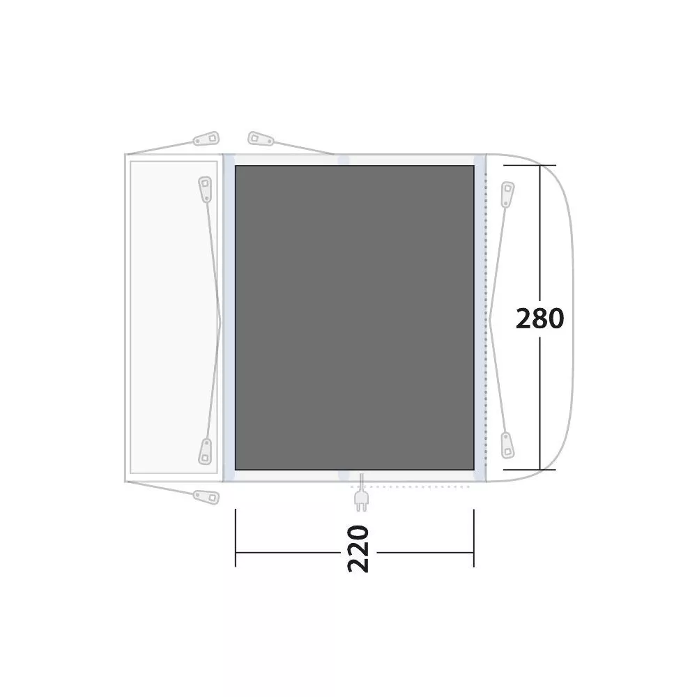 Vorzelt-Bodenplane Outwell Unterlage Newburg 240 / Waystone 240 2 Vorzelt-Bodenplane Outwell Unterlage Newburg 240 / Waystone 240 – Bild 2