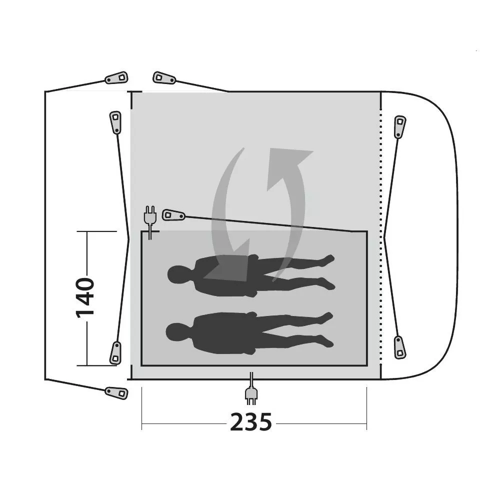Vorzelt-Schlafkabine Outwell Innerzelt Newburg / Parkville 260 2 Vorzelt-Schlafkabine Outwell Innerzelt Newburg / Parkville 260 – Bild 2