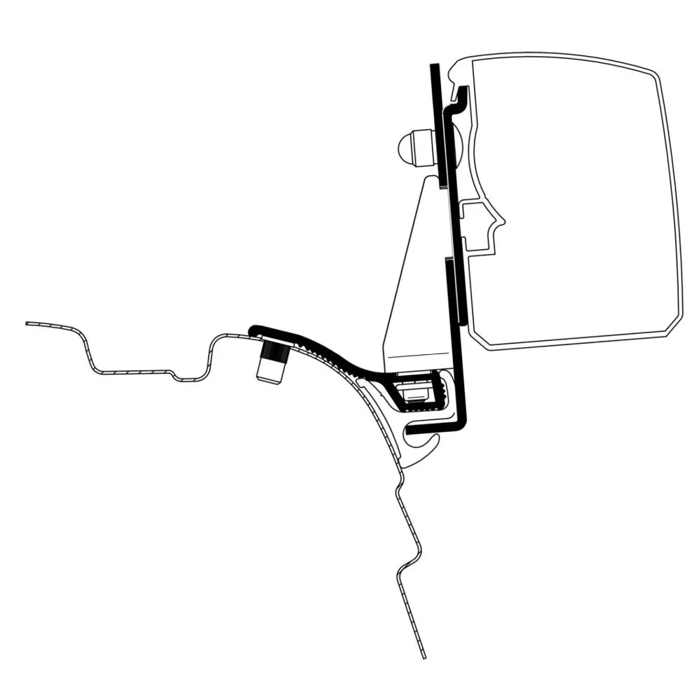 Thule 3200 Markisen-Adapter VW T5 / T6 Langer Radstand Mit Reimo Multi Rail 1 Thule 3200 Markisen-Adapter VW T5 / T6 Langer Radstand Mit Reimo Multi Rail